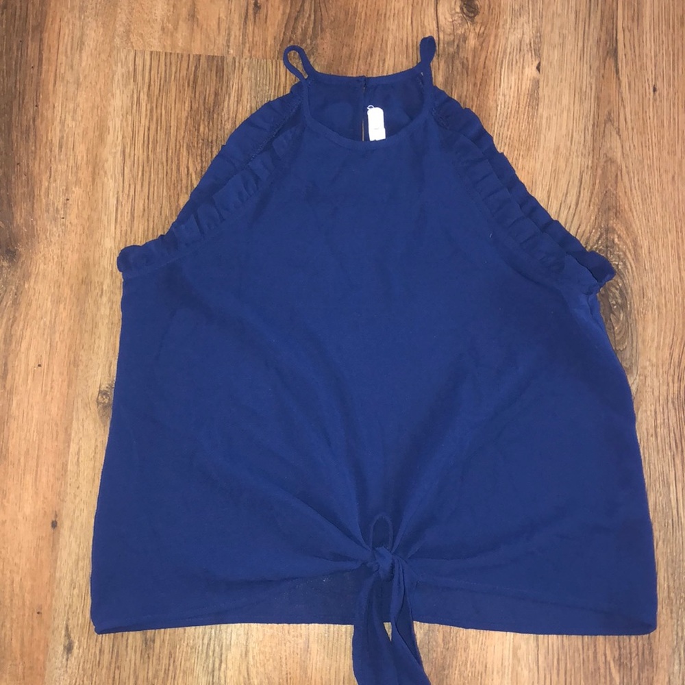 Navy High Neck Tank